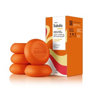 Sabonete em Barra Puro Vegetal Tododia Energia Flor de Gengibre e Tangerina 5 un de 90 g