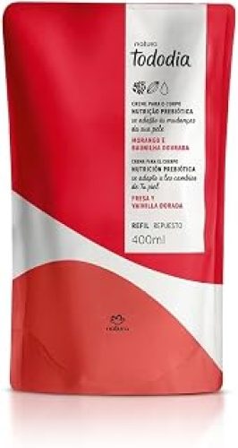 Refil – Creme Nutritivo para o Corpo Tododia Morango e Baunilha Dourada 400 ml
